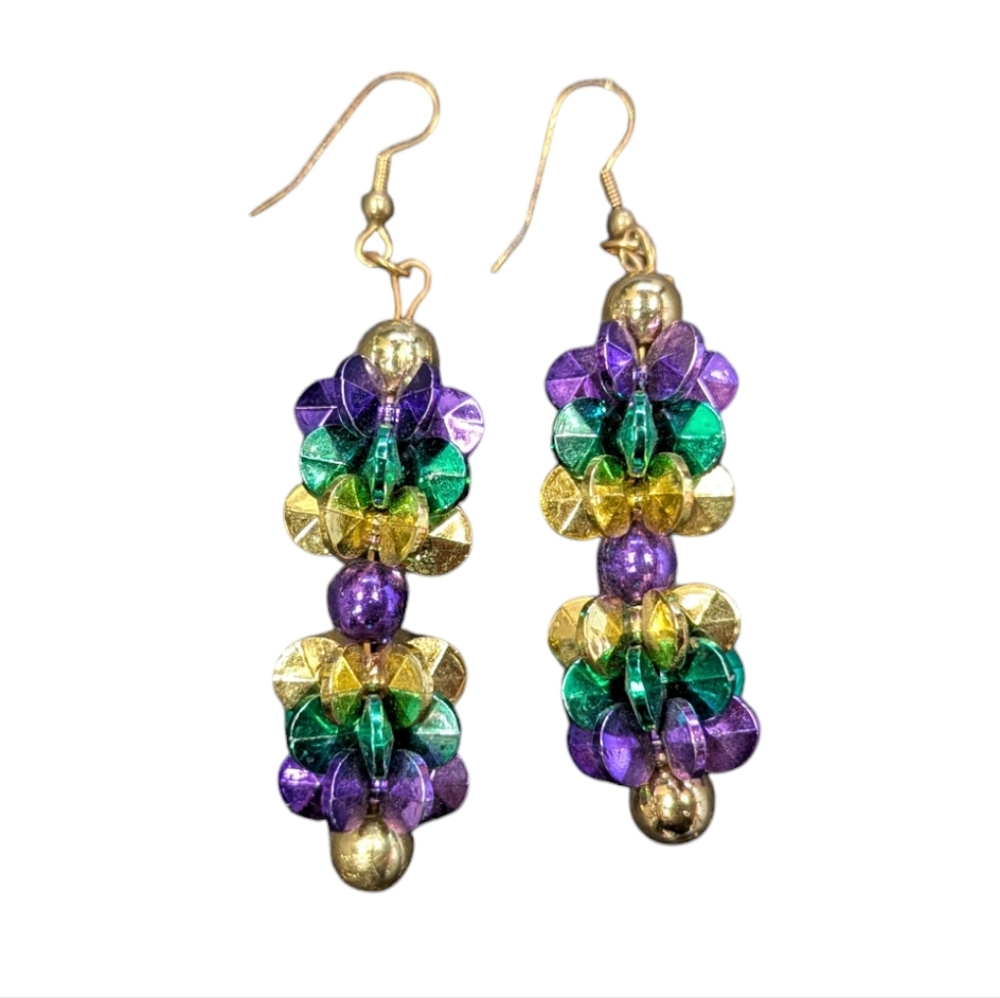 Vintage Mardi Gras Earrings